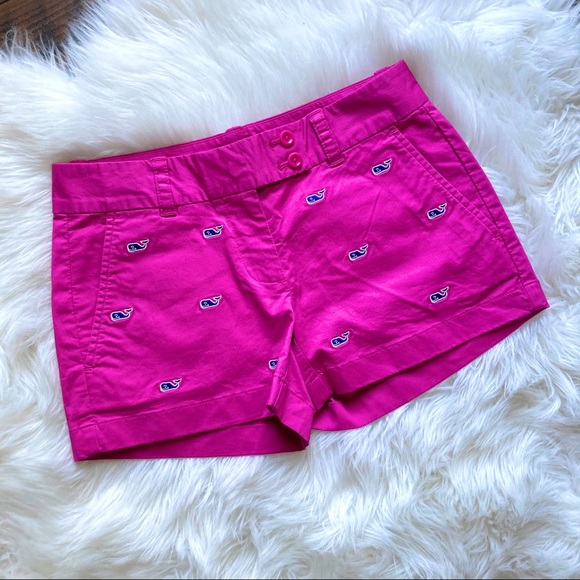 Vineyard Vines Pants - Vineyard Vines Whale Logo Shorts Pink 00